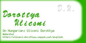 dorottya ulicsni business card